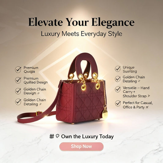 Stylish Tote Bag for Girls | Trendy Women’s Handbag (Maroon)